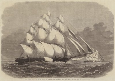 De grote scheepsrace van China naar Londen, de Taeping en de Ariel bij de Lizard door Edwin Weedon